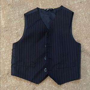 Classic Kids' Navy Pinstripe Vest